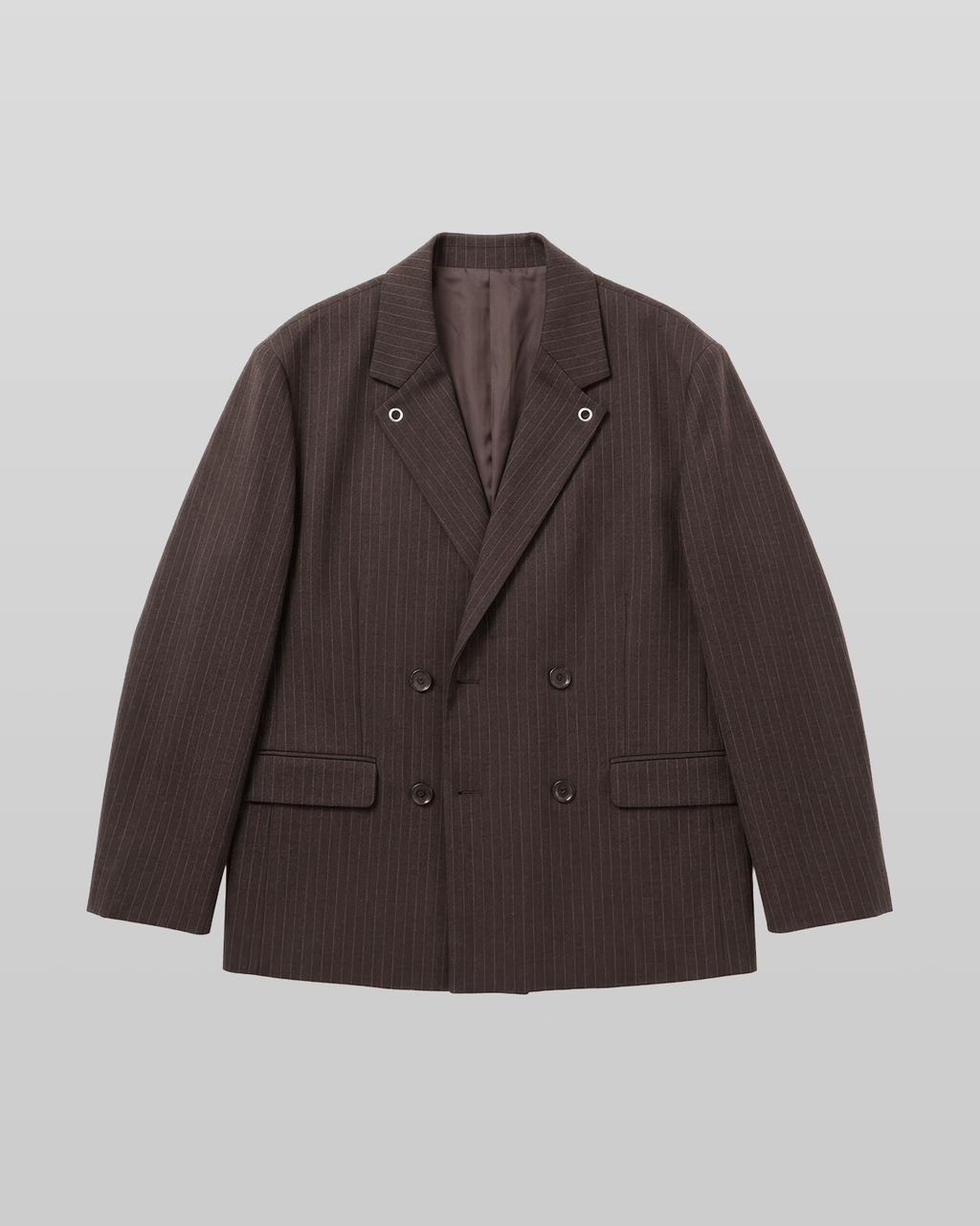 Eyelet Detail Striped Tailored Blazer