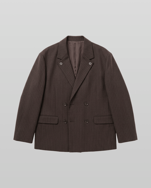 Eyelet Detail Striped Tailored Blazer