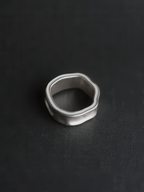 Funnel Ring silver – Front view | minimalist jewelry / refined detail | UNPROVEN