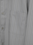 Hem Stripe Shirt Gray-1 – Front view | clean essentials / minimalist | UNPROVEN