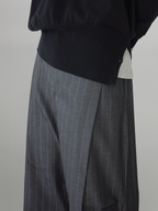 Striped Pants Gray-1 – Front view | clean essentials / minimalist | UNPROVEN