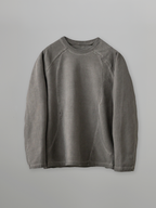 Cold Dyed Faded Long Sleeve Tee gray-1 – Front view | clean essentials / relaxed fit | UNPROVEN