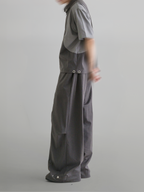 Eyelet Zip-Up Shirt charcoal – Detail | relaxed tailoring / semi-wide fit | UNPROVEN