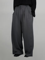 Pocket Tailored Wide Pants | UNPROVEN. Gray-1 front - cleanfit minimal - UNPROVEN