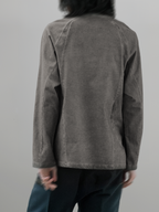 Cold Dyed Faded Long Sleeve Tee gray-1 – Detail | clean essentials / relaxed fit | UNPROVEN