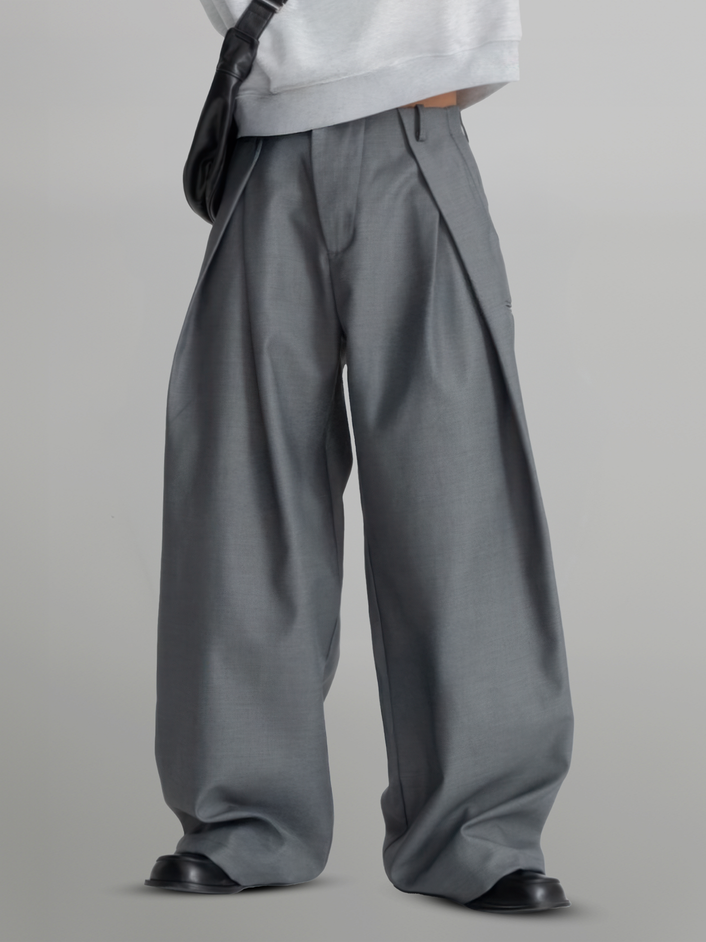 Inner-Tuck Wide Pants Gray - Mens Wide Pants – UNPROVEN.STUDIO
