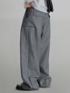 Inner-Tuck Wide Pants – Detail | wide-leg / pleated / relaxed tailoring | UNPROVEN