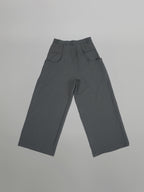 Pocket Tailored Wide Pants | UNPROVEN. Gray-1 front - cleanfit minimal - UNPROVEN