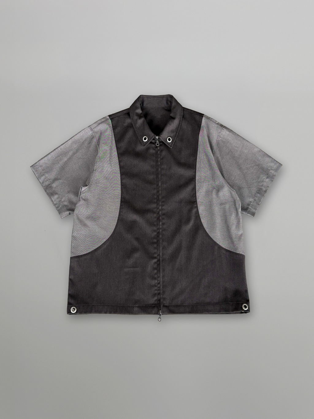 Eyelet Zip-Up Shirt