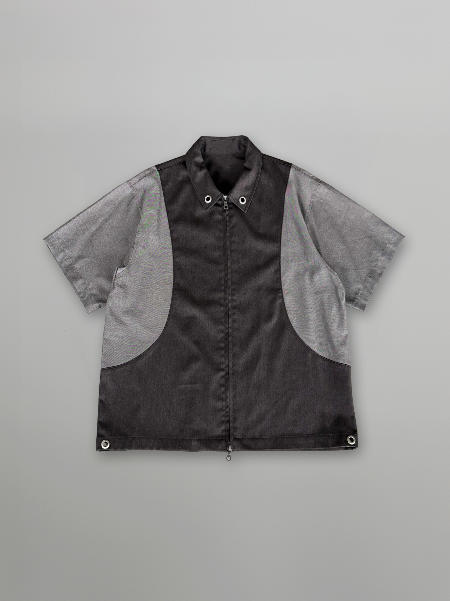 Eyelet Zip-Up Shirt