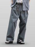 Twill Semi-Wide Straight Gurkha Pants