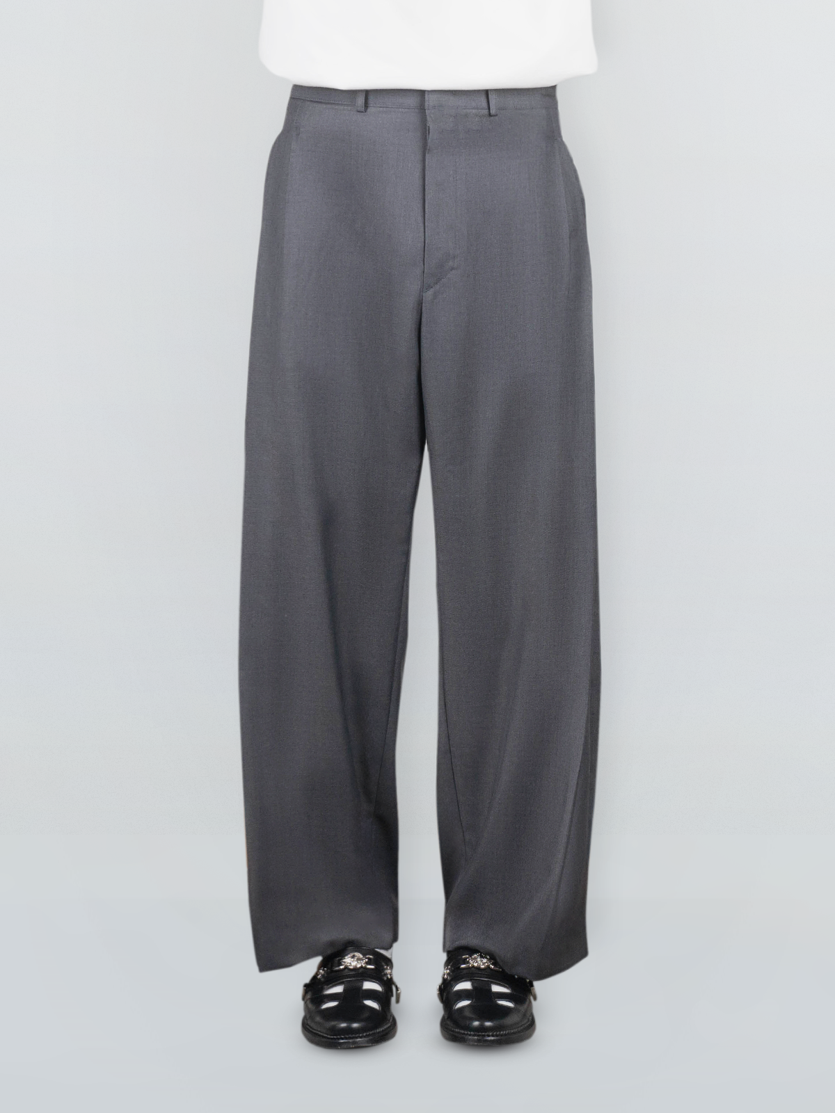 Side Pleat Wide Pants