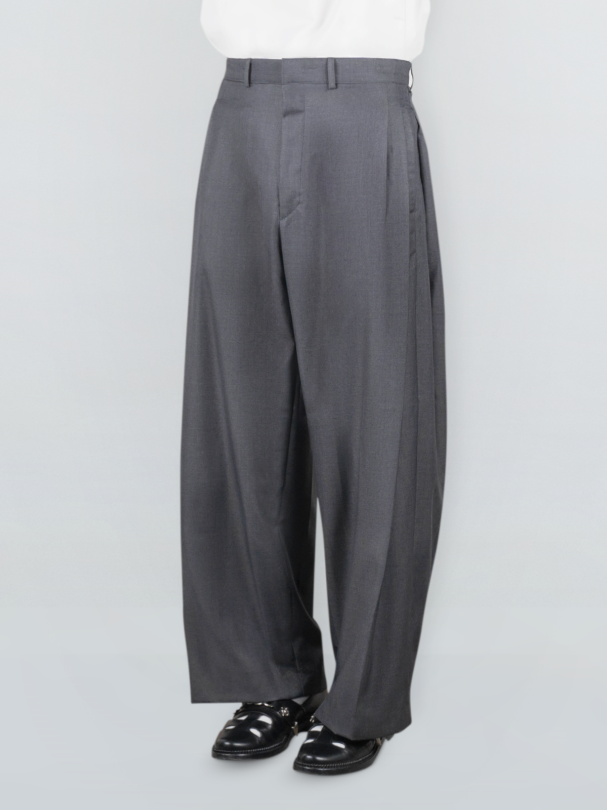 Side Pleat Wide Pants