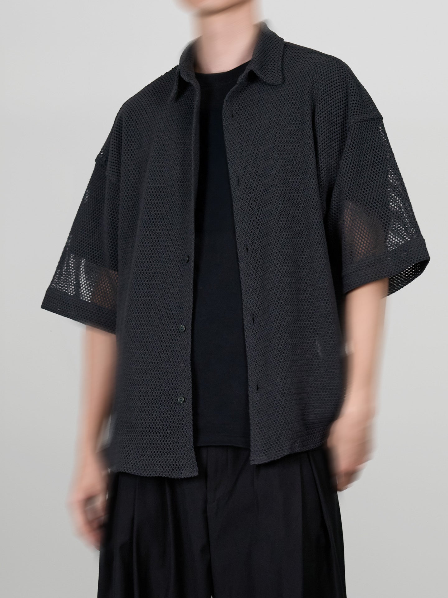 Loose-Fit Mesh Shirt