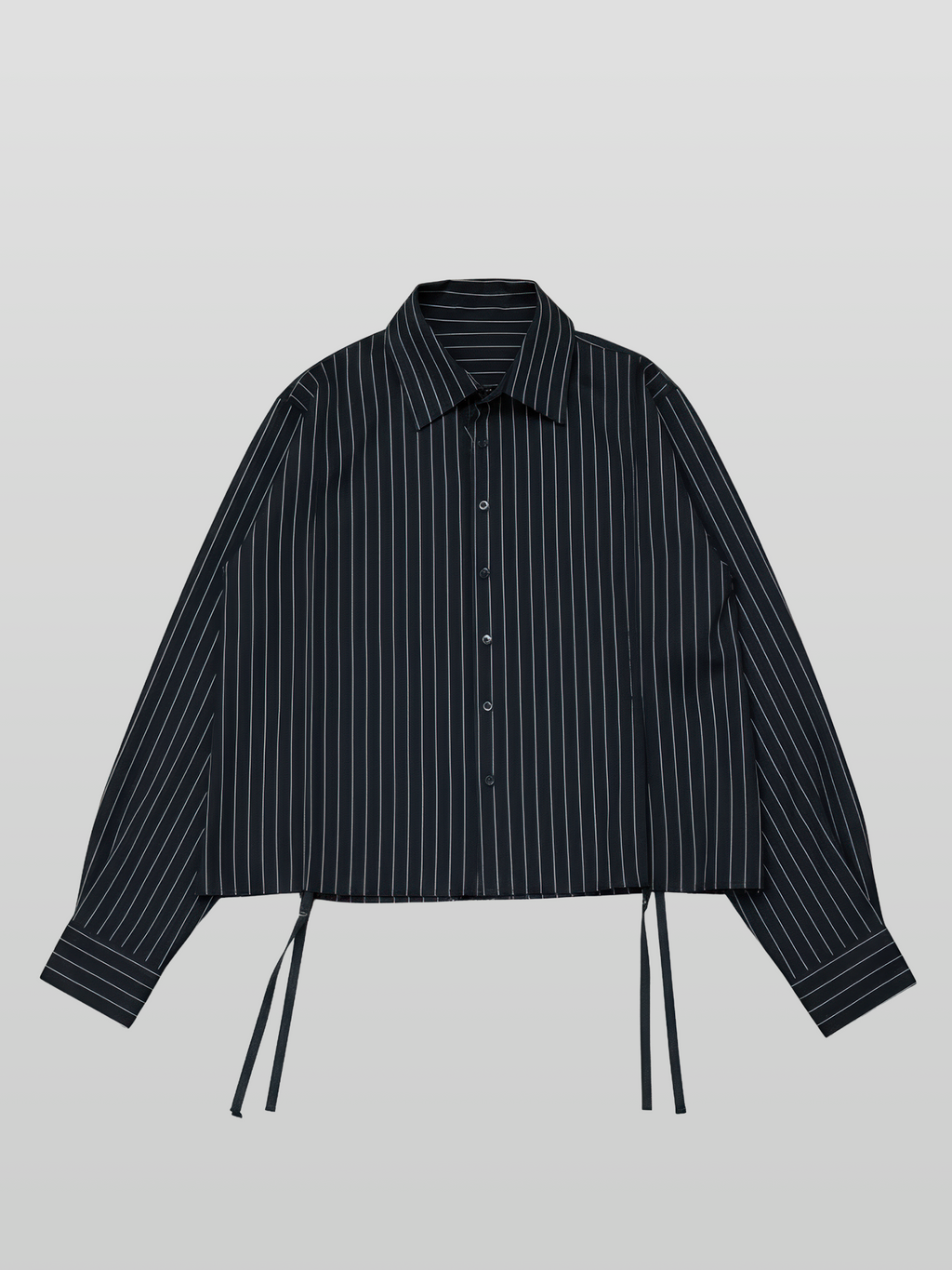 Stripe Layered Shirring Shirt