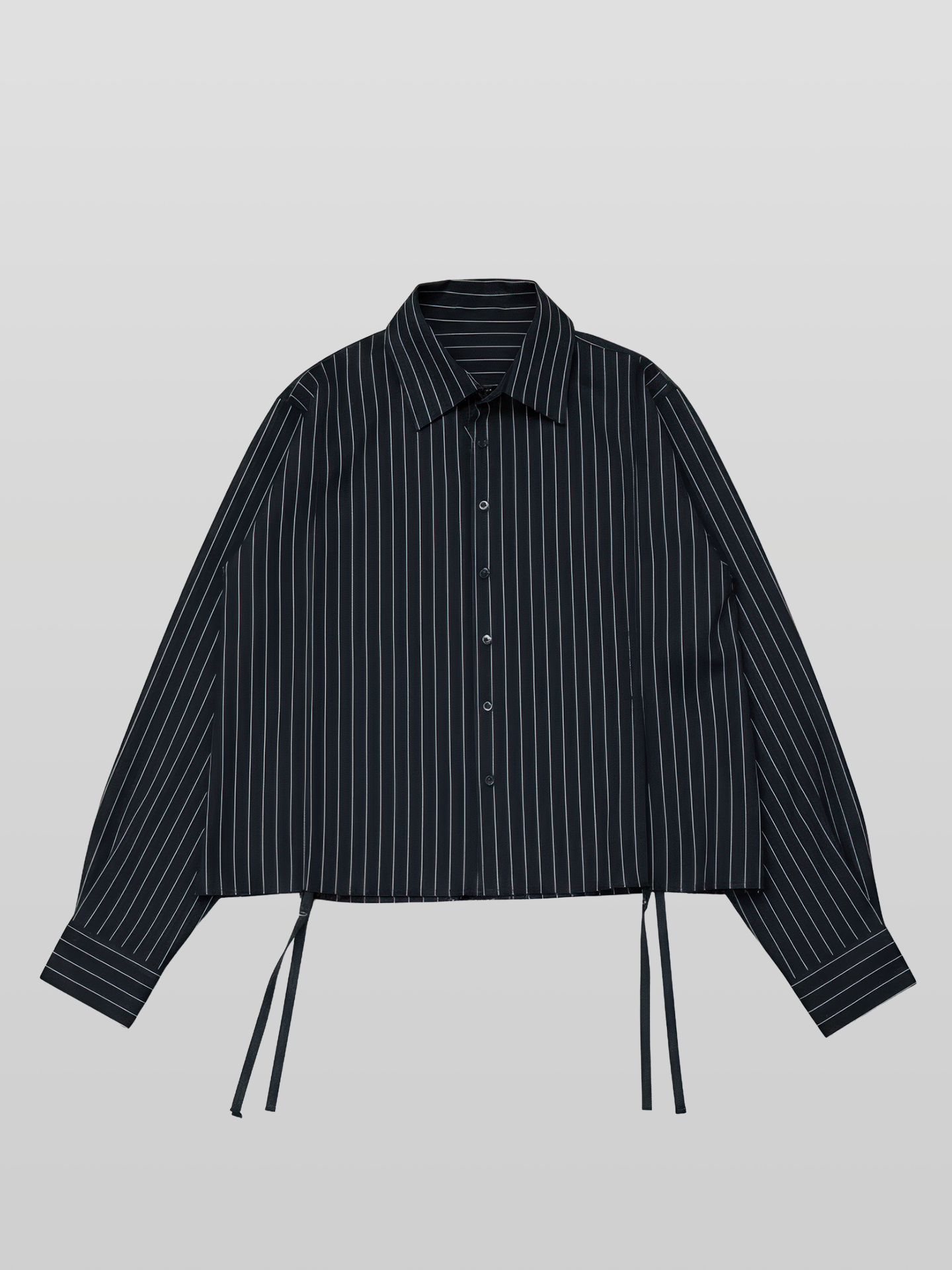 Stripe Layered Shirring Shirt