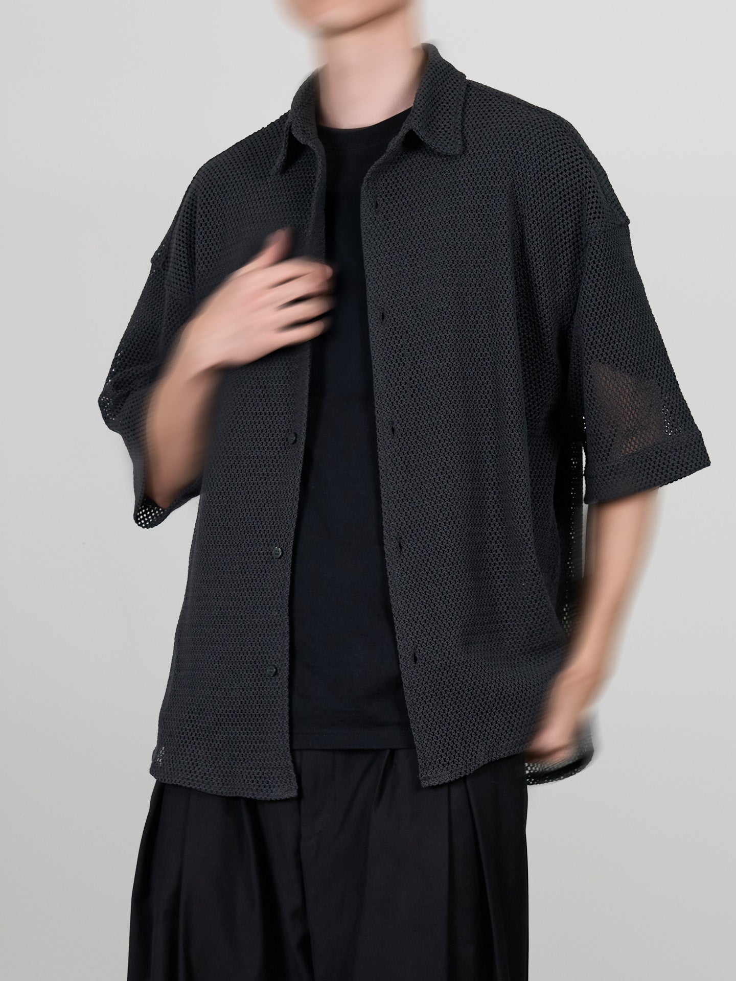 Loose-Fit Mesh Shirt