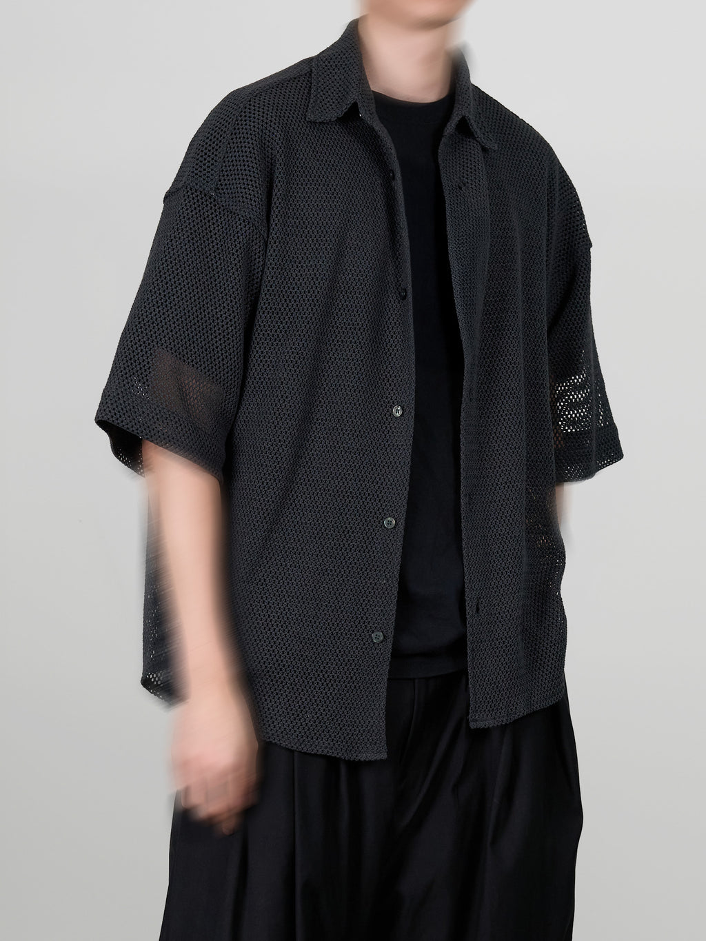 Loose-Fit Mesh Shirt