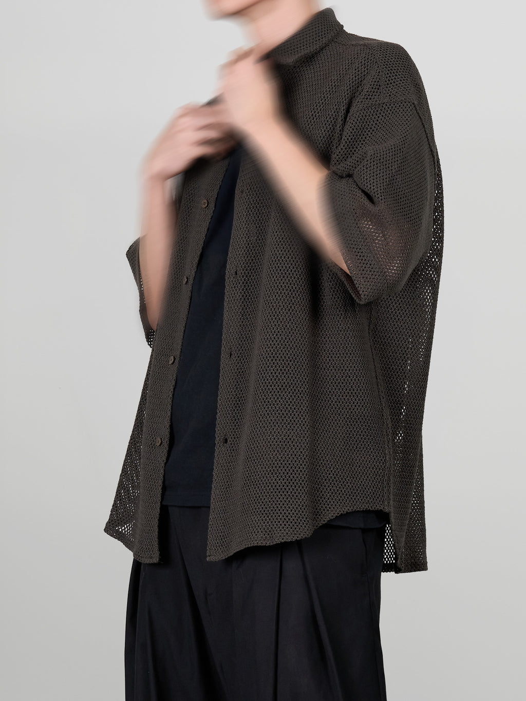Loose-Fit Mesh Shirt