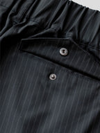 Striped Gurkha Pants Black front - cleanfit minimal - UNPROVEN