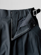 Striped Gurkha Pants Black front - cleanfit minimal - UNPROVEN