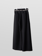 Pants with Rope Belt Black – Front view | clean essentials / minimalist | UNPROVEN