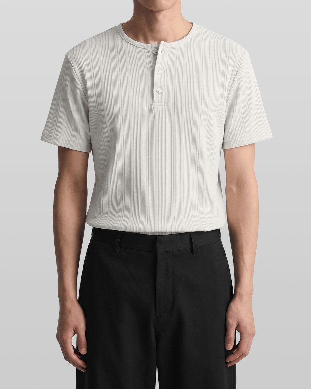 Henley Neck Short Sleeve T-Shirt