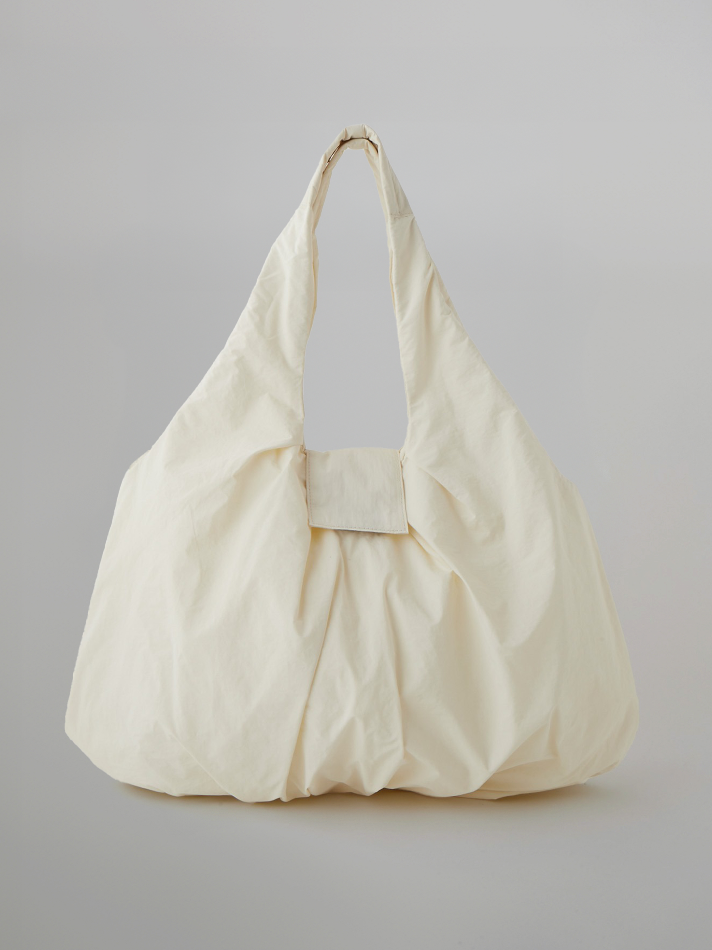 Water-Repellent Nylon Gathered Big Tote