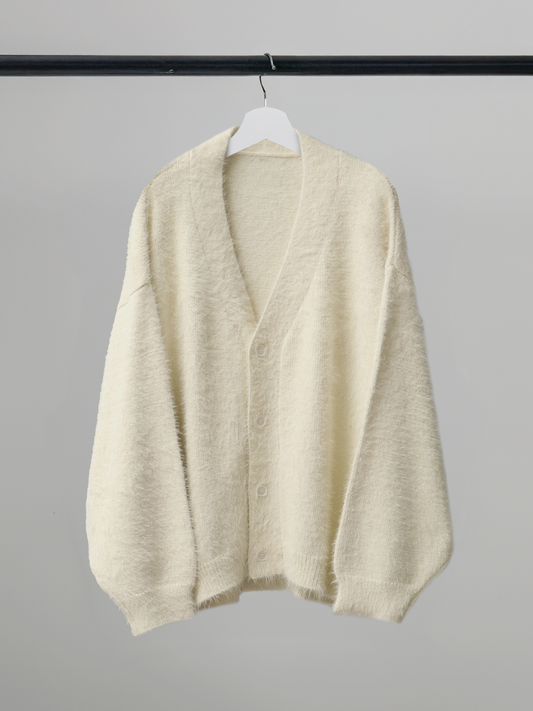 Oversized Shaggy Knit Cardigan