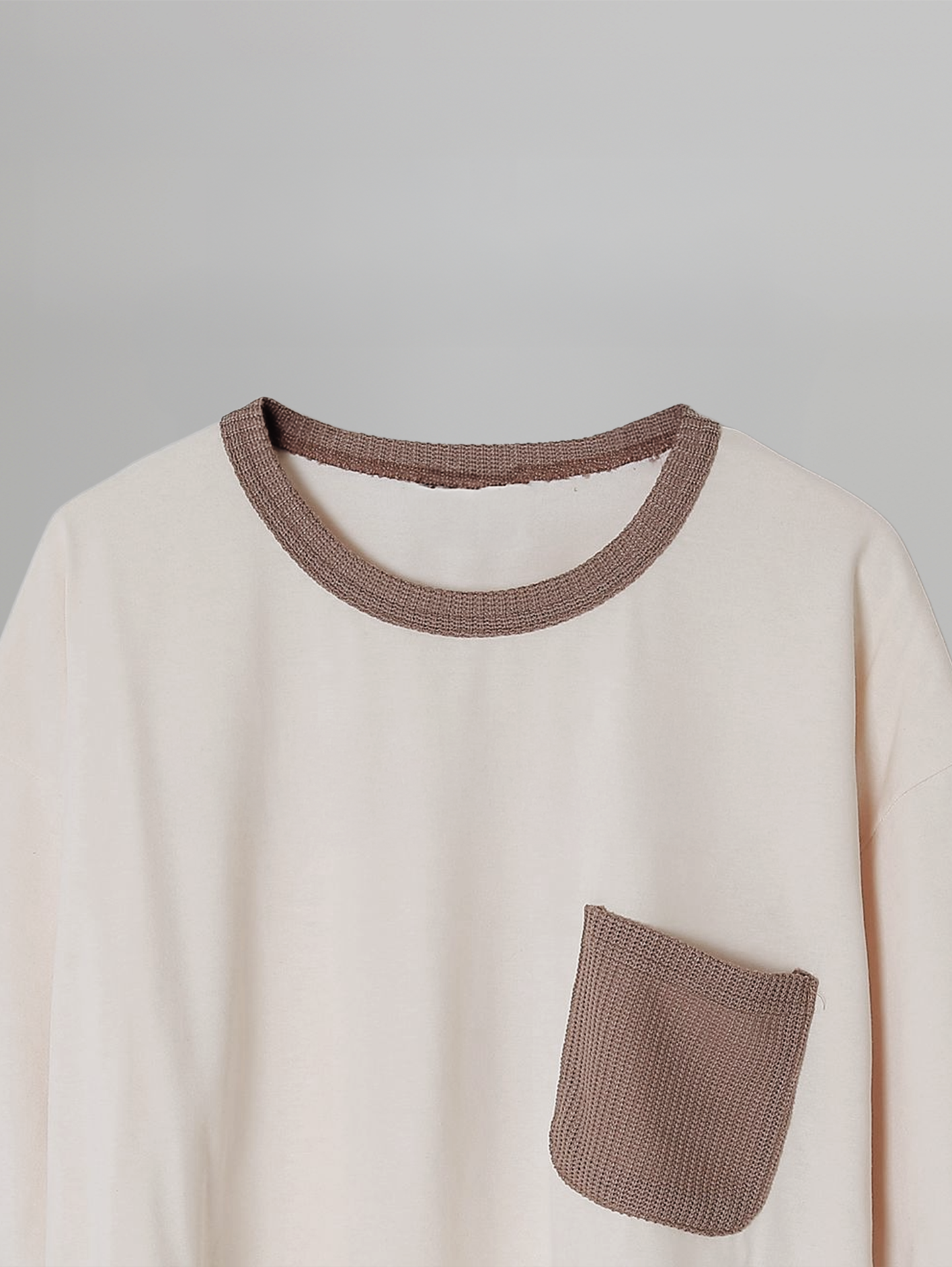 Knitted Pocket T-Shirt
