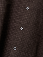 Cropped Shirt Chocolate – Front view | clean essentials / minimalist | UNPROVEN