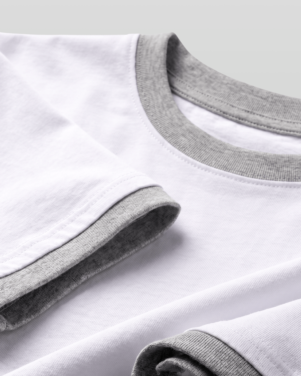Layered Waffle Short Sleeve T-Shirt White