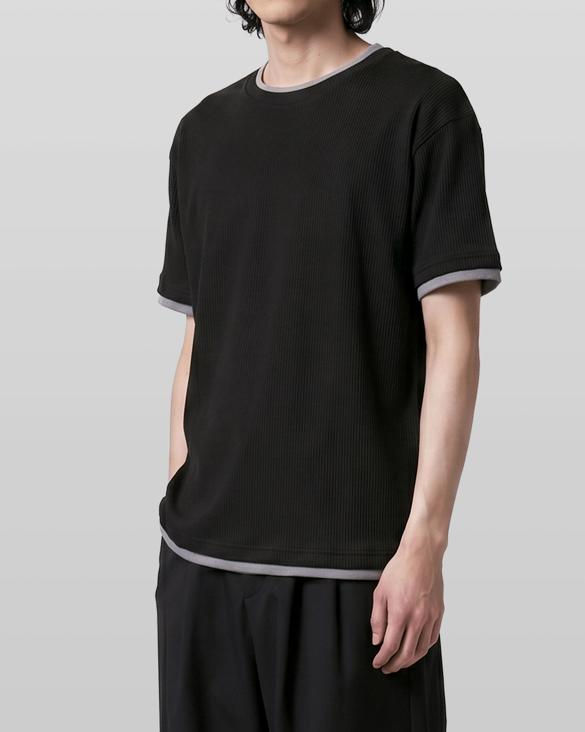 Layered Waffle Short Sleeve T-Shirt