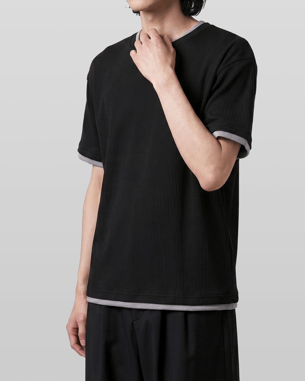 Layered Waffle Short Sleeve T-Shirt