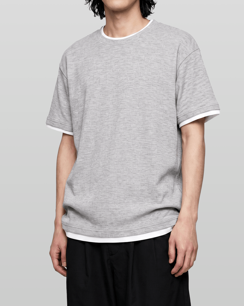 Layered Waffle Short Sleeve T-Shirt