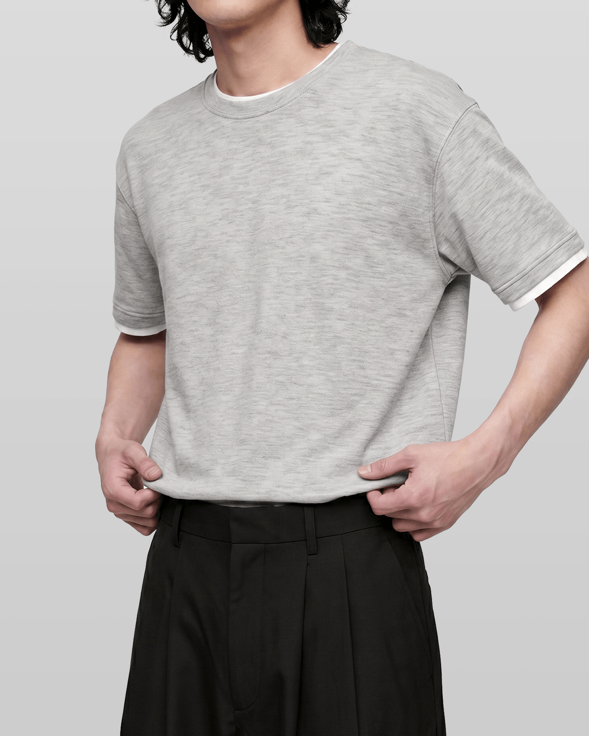 Layered Waffle Short Sleeve T-Shirt