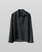 Linen-Like Skipper Shirt