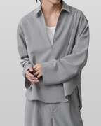 Linen-Like Skipper Shirt