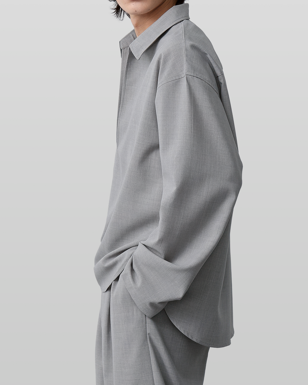 Linen-Like Skipper Shirt