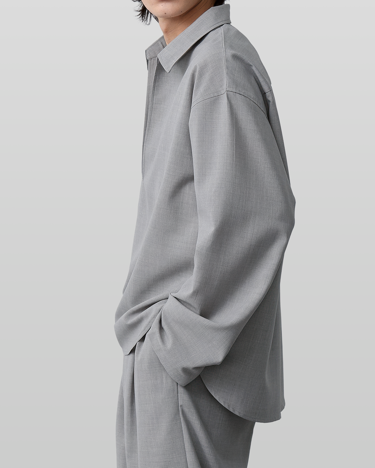 Linen-Like Skipper Shirt