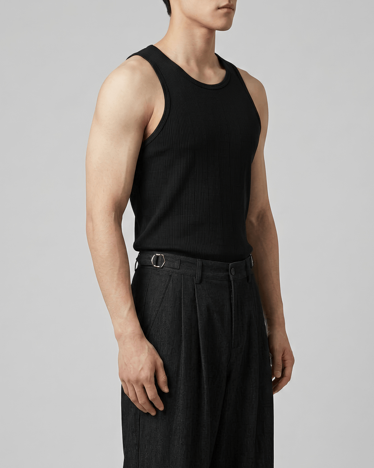 Loose-Fit Ribbed Tank Top