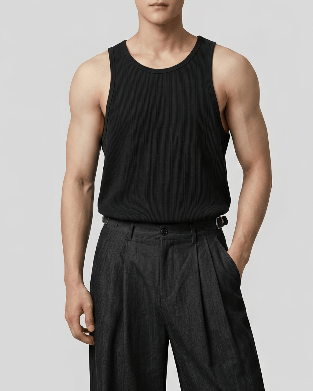 Loose-Fit Ribbed Tank Top