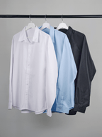 Shirt Sky-Blue – Front view | clean essentials / minimalist | UNPROVEN