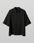 Loose-Fit Striped Shirt Navy