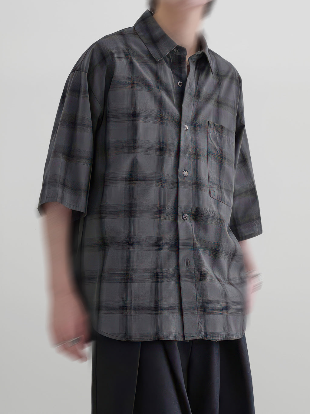 Loose-Fit Checked Shirt