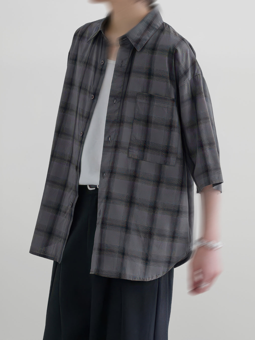 Loose-Fit Checked Shirt