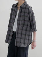 Loose-Fit Checked Shirt – Detail | relaxed tailoring / semi-wide fit | UNPROVEN