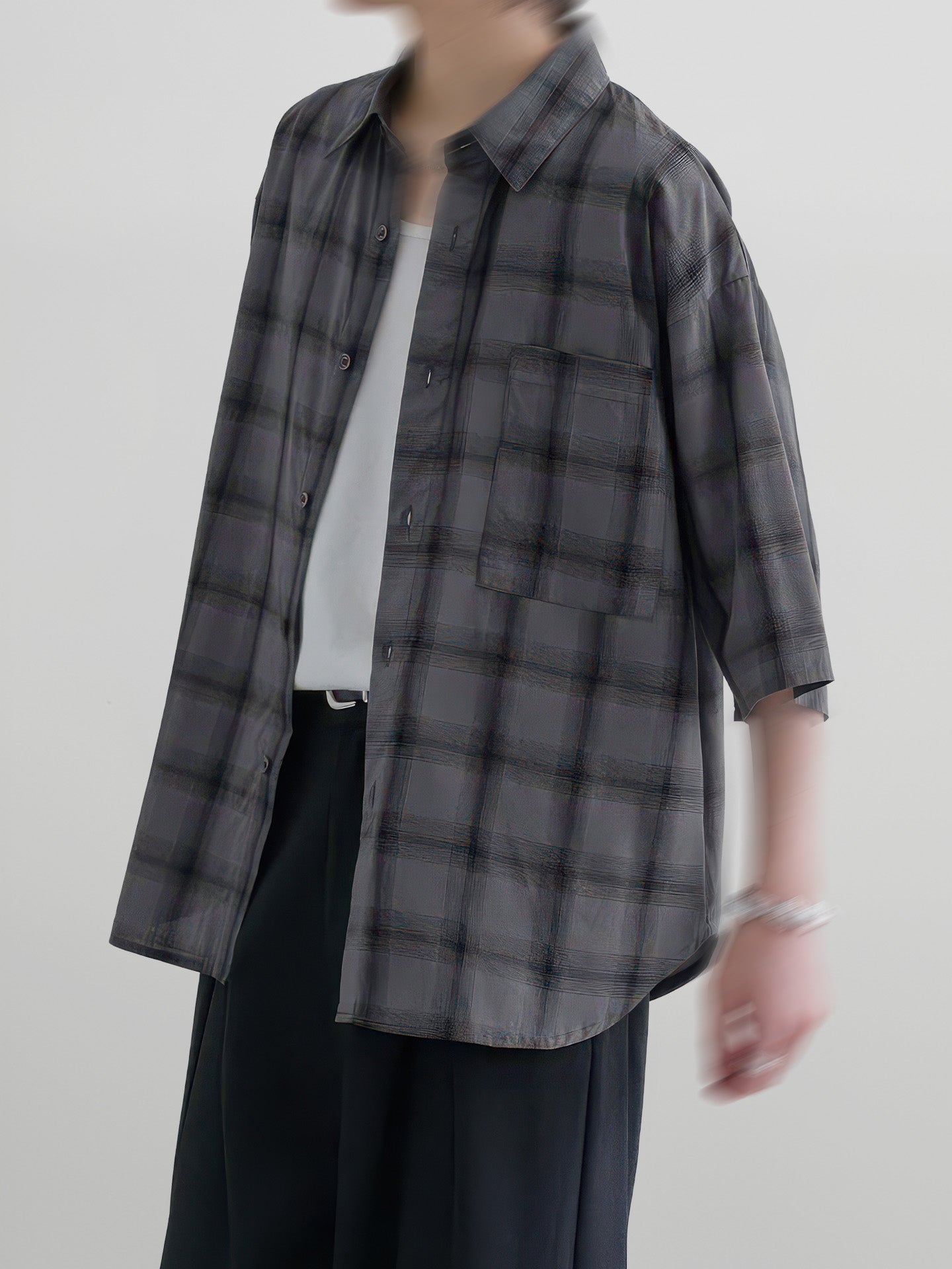 Loose-Fit Checked Shirt