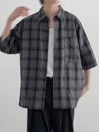 Loose-Fit Checked Shirt – Detail | relaxed tailoring / semi-wide fit | UNPROVEN