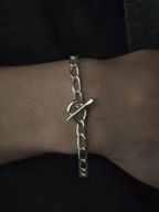 Hoop Bracelet Silver – Front view | clean essentials / minimalist | UNPROVEN